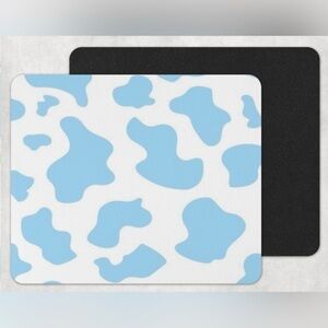 BLUE Cow Print Mouse Pad
